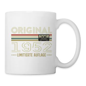 Original 1952 Jahrgang Retro Geburtstag Vintage - Tasse - Weiß - Rechts