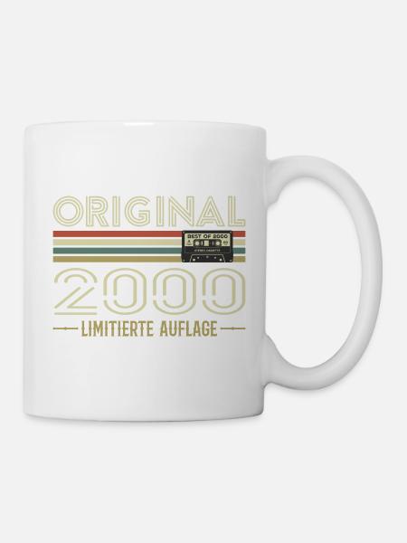 Original 2000 Jahrgang Retro Geburtstag Vintage - Tasse - Weiß