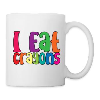 I Eat Crayons 3 - Tasse - Weiß - Rechts