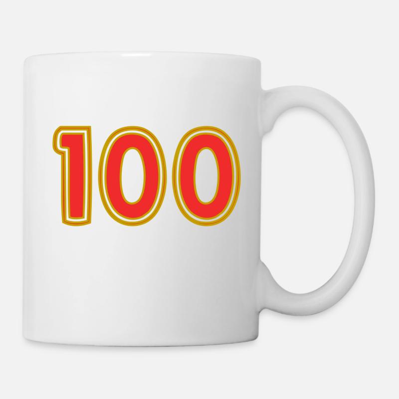 100. 100 ANS. 100e ANNIVERSAIRE. ANNIVERSAIRE 100 - Mug blanc - blanc