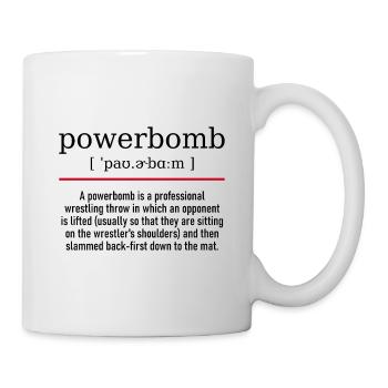 powerbomb - spelling and description - Tasse - Weiß - Rechts