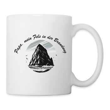 Mein Fels in der Brandung: Ein Tribut an Papa - Tasse - Weiß - Rechts