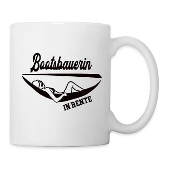 Bootsbauerin in Rente Rentenbeginn Bootsbauer Frau - Tasse - Weiß - Rechts