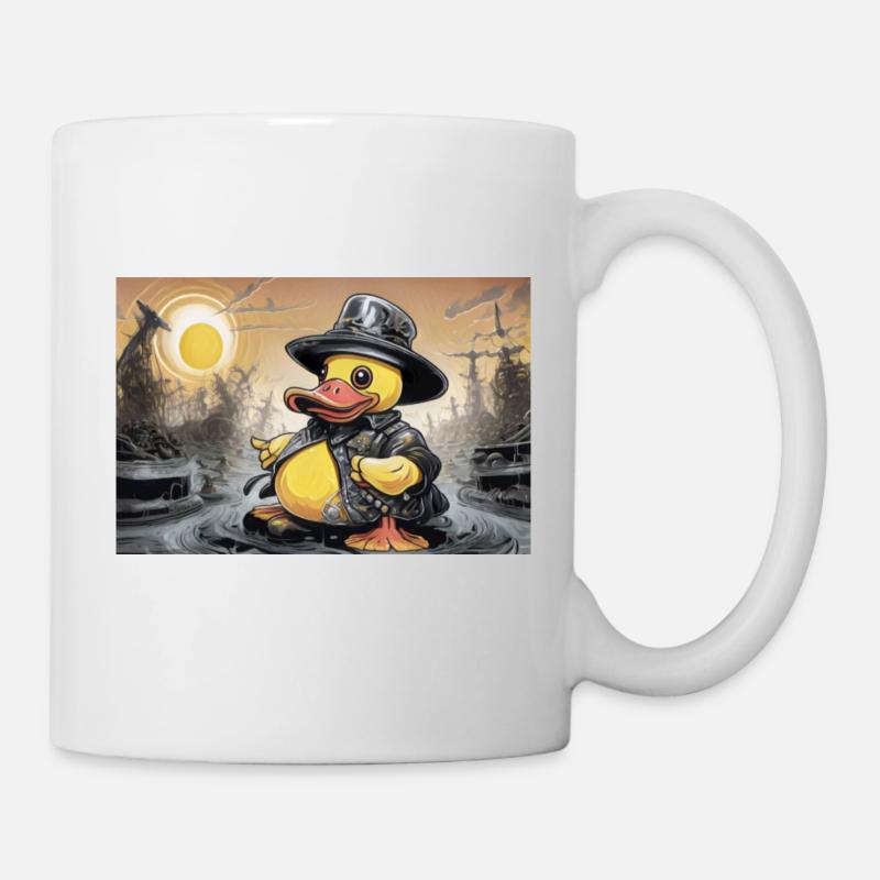 Canard en caoutchouc en métal lourd Bernd - Mug blanc - blanc