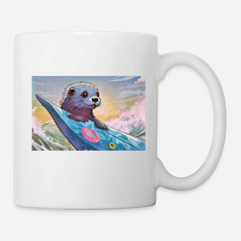 Surf Otti Blau - Tasse - Weiß