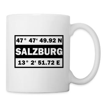 Salzburg Koordinaten Stadt Salzburg - Tasse - Weiß - Rechts