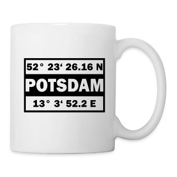 Potsdam Koordinaten Stadt Potsdam - Tasse - Weiß - Rechts