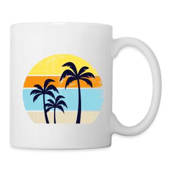 Palmen Vintage - Tasse - Weiß - Rechts
