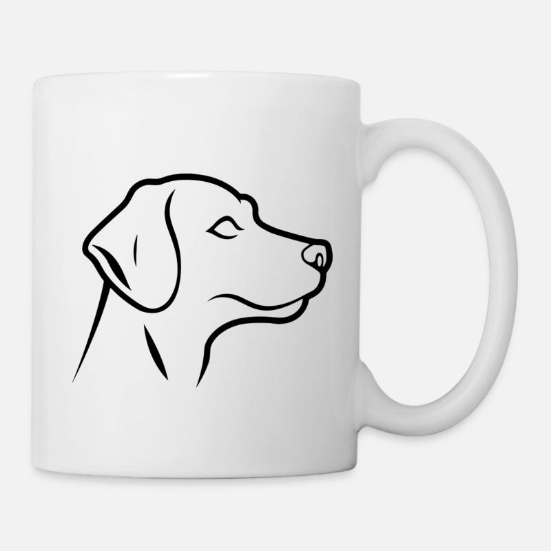Hundekopf - Tasse - Weiß
