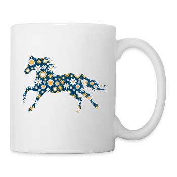 horse pony rider rider - Mug - white - Right