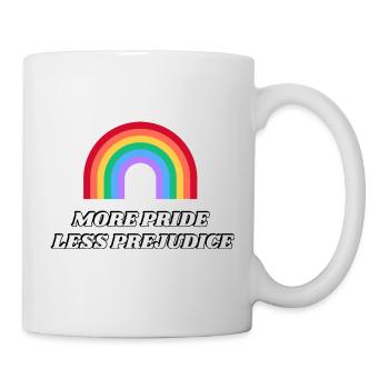 More Pride Less Prejudice rainbow - Mug - white - Right