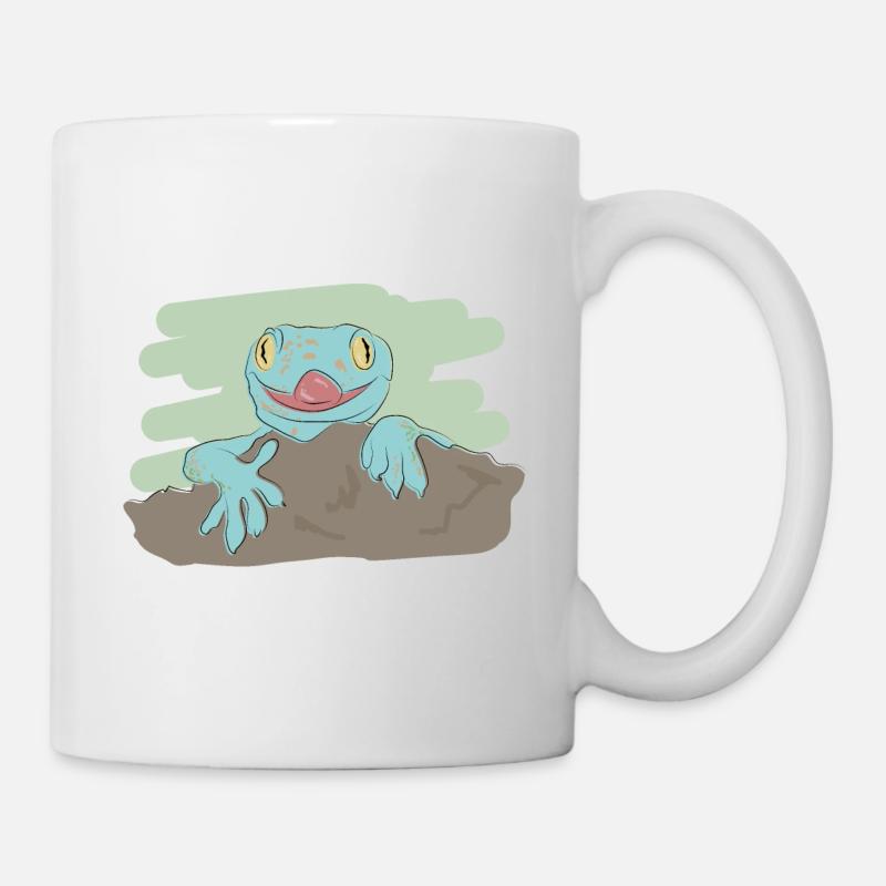 Illustrated design with gecko - Mug - white
