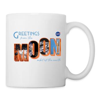 NASA Greetings From The Moon Vacation Card Design - Mug - white - Right