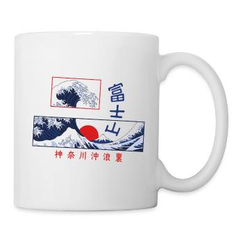 die große Welle vor Kanagawa Japan - Tasse - Weiß - Rechts