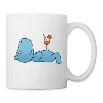 Nilpferd Cocktail - Tasse - Weiß - Rechts