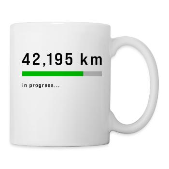 41,195 km in Progress - Tasse - Weiß - Rechts