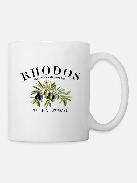 Rhodes Greece Holiday Olives - Mug - white