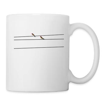 Krafttier Stieglitz - Tasse - Weiß - Rechts