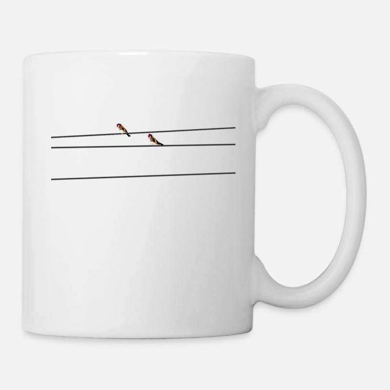 Krafttier Stieglitz - Tasse - Weiß