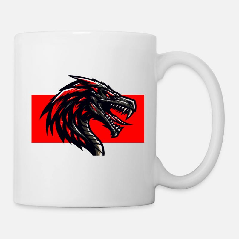 Roter Drache - Tasse - Weiß