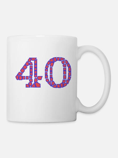 ANNIVERSAIRE. HAPPY BIRTHDAY. JOYEUX ANNIVERSAIRE. - Mug blanc - blanc