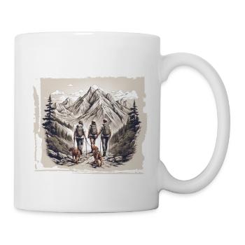 Mountain adventure in the forest - Mug - white - Right