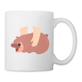 Wütendes Zwerg-Nilpferd - Tasse - Weiß - Rechts