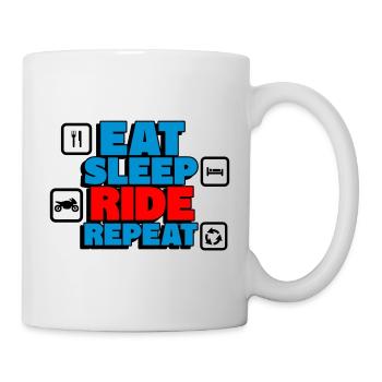 Eating, sleeping, riding The circle of biker life - Mug - white - Right