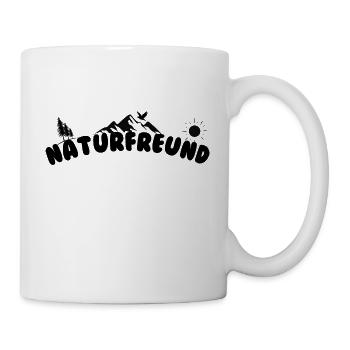 Naturfreund Natur Wald Berge Wandern - Tasse - Weiß - Rechts