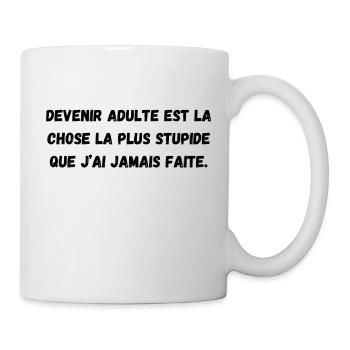 adulte - Mug blanc - blanc - Droite