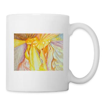Da ist ein Riss in allem, nur so kommt Licht rein - Tasse - Weiß - Rechts