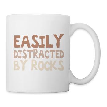 Easily Distracted By Rocks Geology Paleontologist - Mug blanc - blanc - Droite
