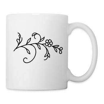 Flower Vine Leaves - Mug - white - Right