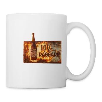 100% Raggare – Rustic beer feeling - Mug - white - Right