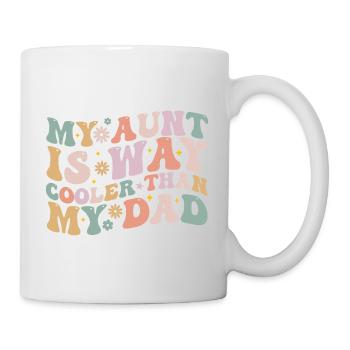 My aunt is way cooler than my dad - Mug blanc - blanc - Droite