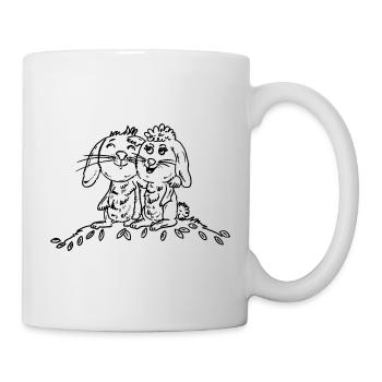 niedliche kleine Osterhasen - Tasse - Weiß - Rechts