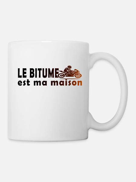BIKER MOTORRAD DER ASPHALT - Tasse - Weiß