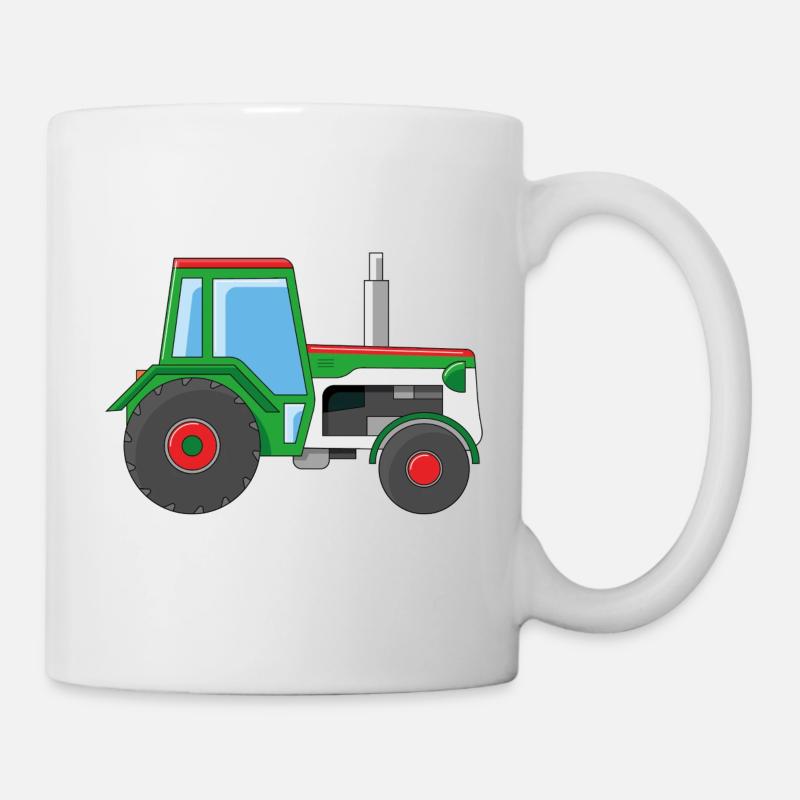 Green Tractor - Mug - white