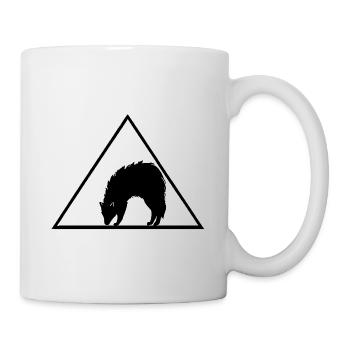 Wolf im Dreieck - Tasse - Weiß - Rechts