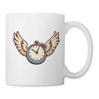 Zeit verfliegt - Tasse - Weiß - Rechts