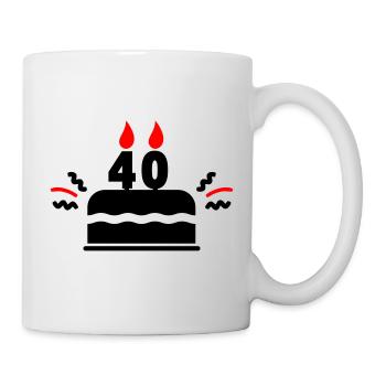 40th Birthday - 40th Birthday Gift - Mug - white - Right
