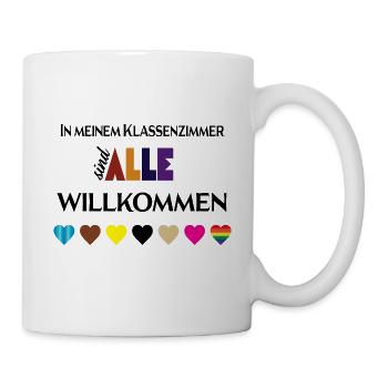 In meiner Klassenzimmer sind alle willkommen ❤️ - Tasse - Weiß - Rechts