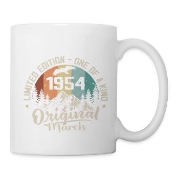 Mars 1954 cadeau Anniversaire - Born in march 1954 - Mug blanc - blanc - Droite