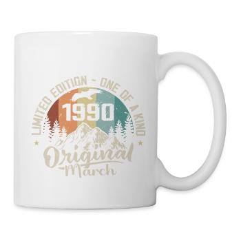 Mars 1990 cadeau Anniversaire - Born in march 1990 - Mug blanc - blanc - Droite