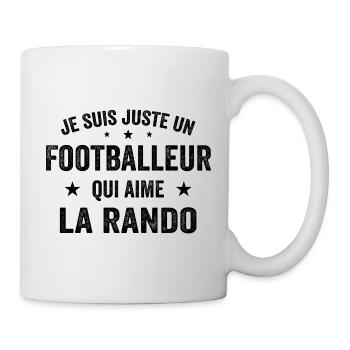 Fier d’être Footballeur et Passionné de Randonnée - Mug blanc - blanc - Droite