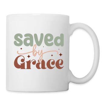 Gerettet durch Gnade - Tasse - Weiß - Rechts