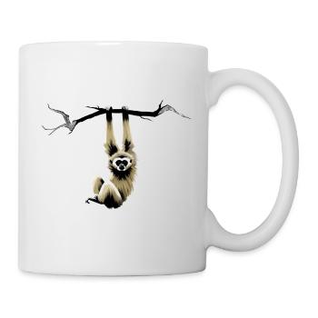 Gibbon - Tasse - Weiß - Rechts