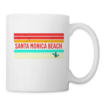 Santa Monica Beach: Perfektes Geschenk & Souvenir! - Tasse - Weiß - Rechts