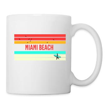 Miami Beach: Perfektes Geschenk & Souvenir - Tasse - Weiß - Rechts