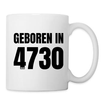 Design 17 – Geboren in 4730 - Tasse - Weiß - Rechts